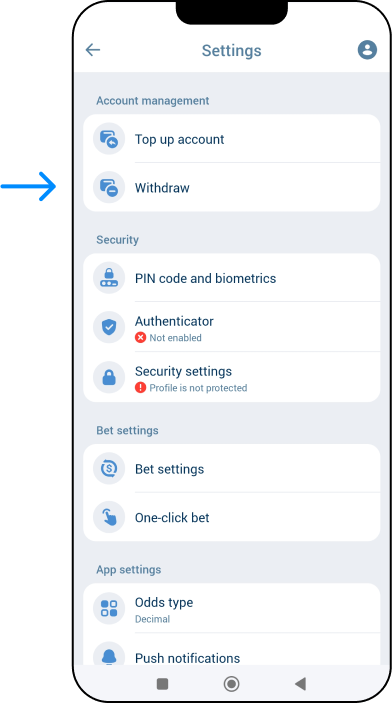 App withdrawal - 1xBet Casino Somalia