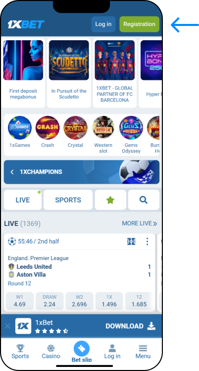 Registration Steps - 1xBet Casino Somalia